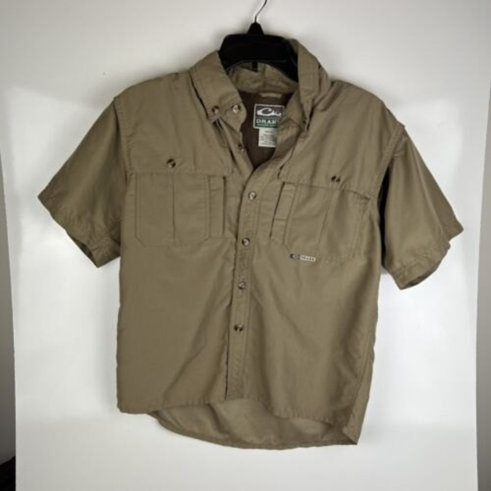 Drake Waterfowl Systems Boys Shirt Size 12 Fishing Duck Hunting Vented Boys